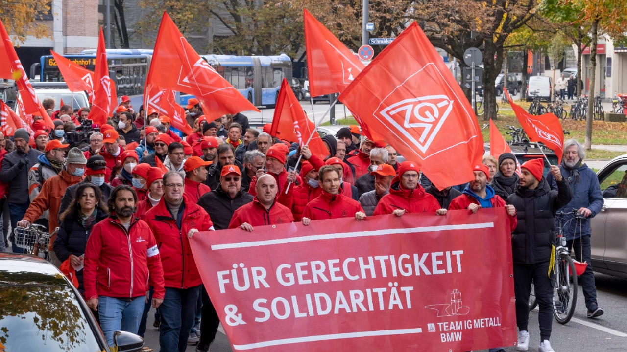 Demonstratiionszug zum Odeonsplatz in München