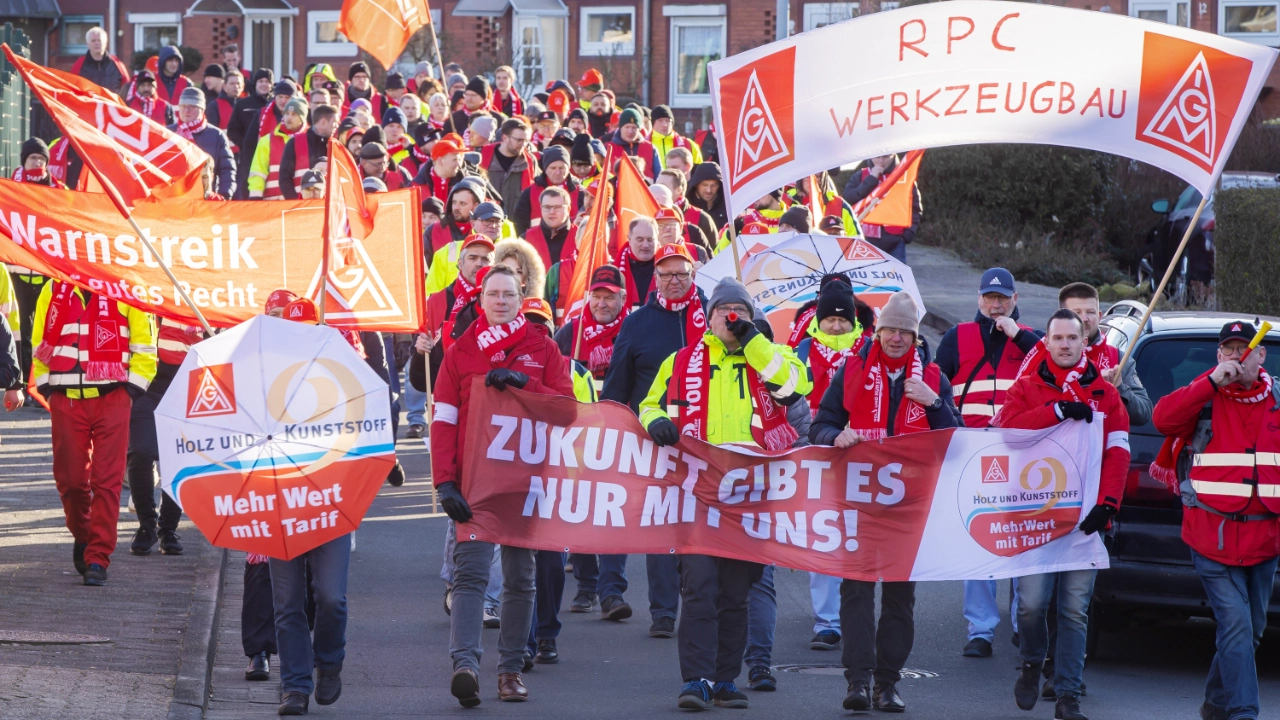 Warnstreik bei RPC Berry in Bramlage/Niedersachsen
