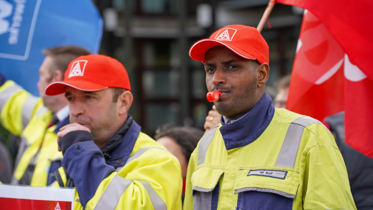 Aktionstag Industriestrompreis: Demonstrationszug und Kundgebung in Meitingen bei Augsburg