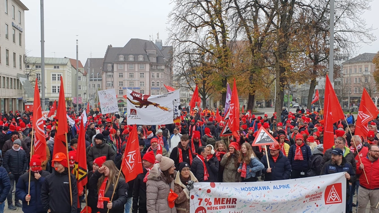 Zentraler Warnstreik in Augsburg