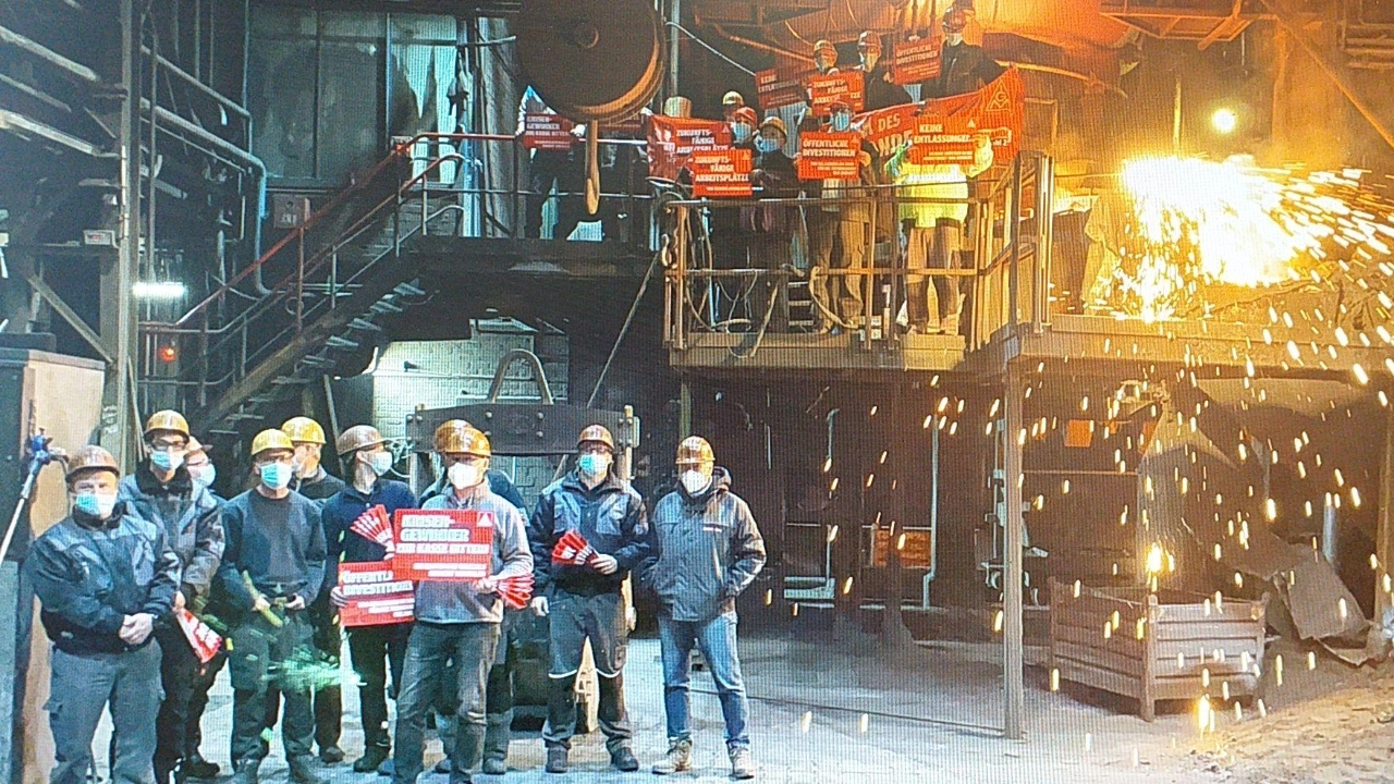 Aktionstag Fairwandel 29.10.21 Demonstration bei Fa. Luitpoldhütte, GS Amberg