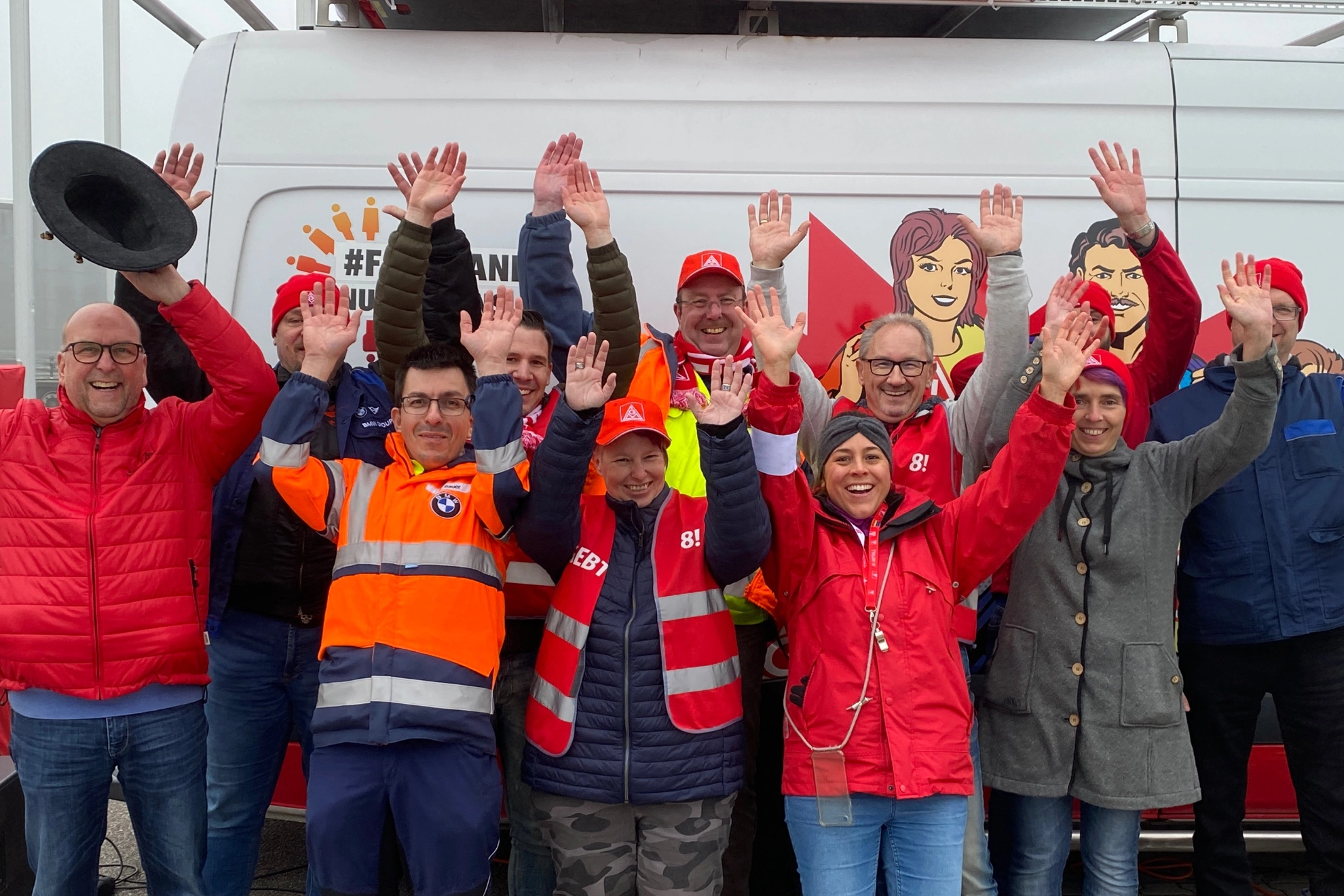 Warnstreik von BMW Wackersdorf und Schnellecke