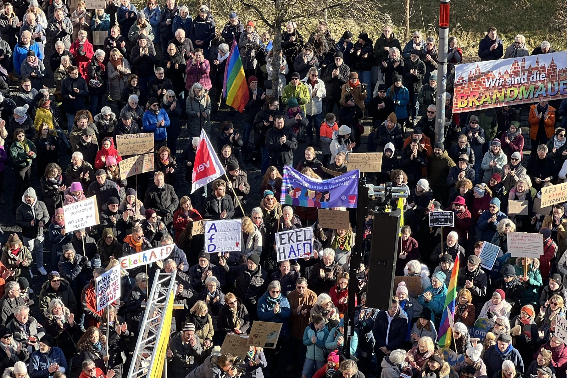 Demo für Demokratie und gegen rechts in Ingolstadt