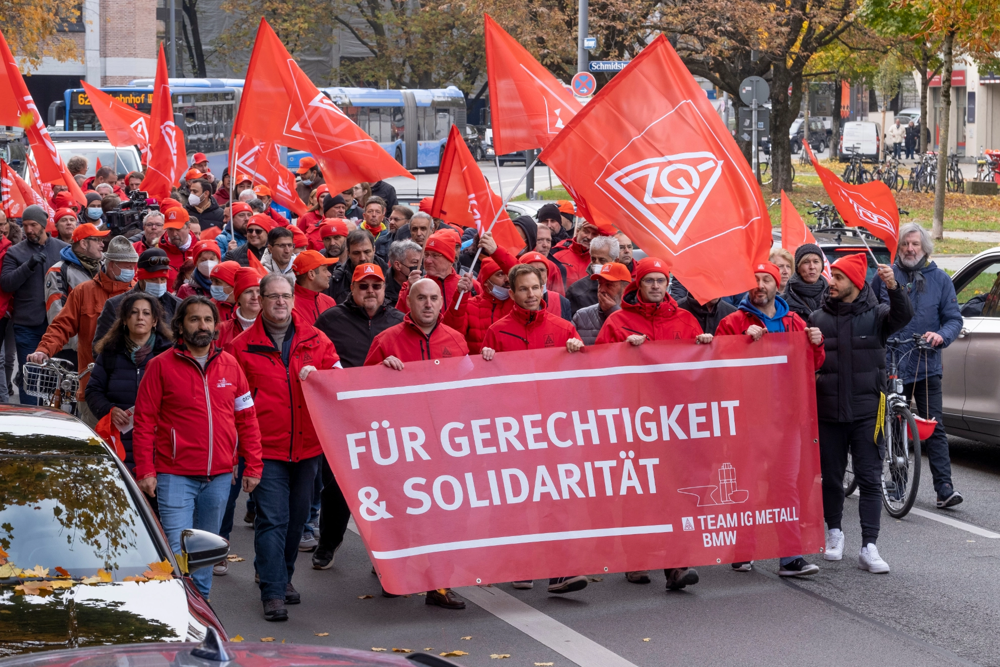 Demonstratiionszug zum Odeonsplatz in München