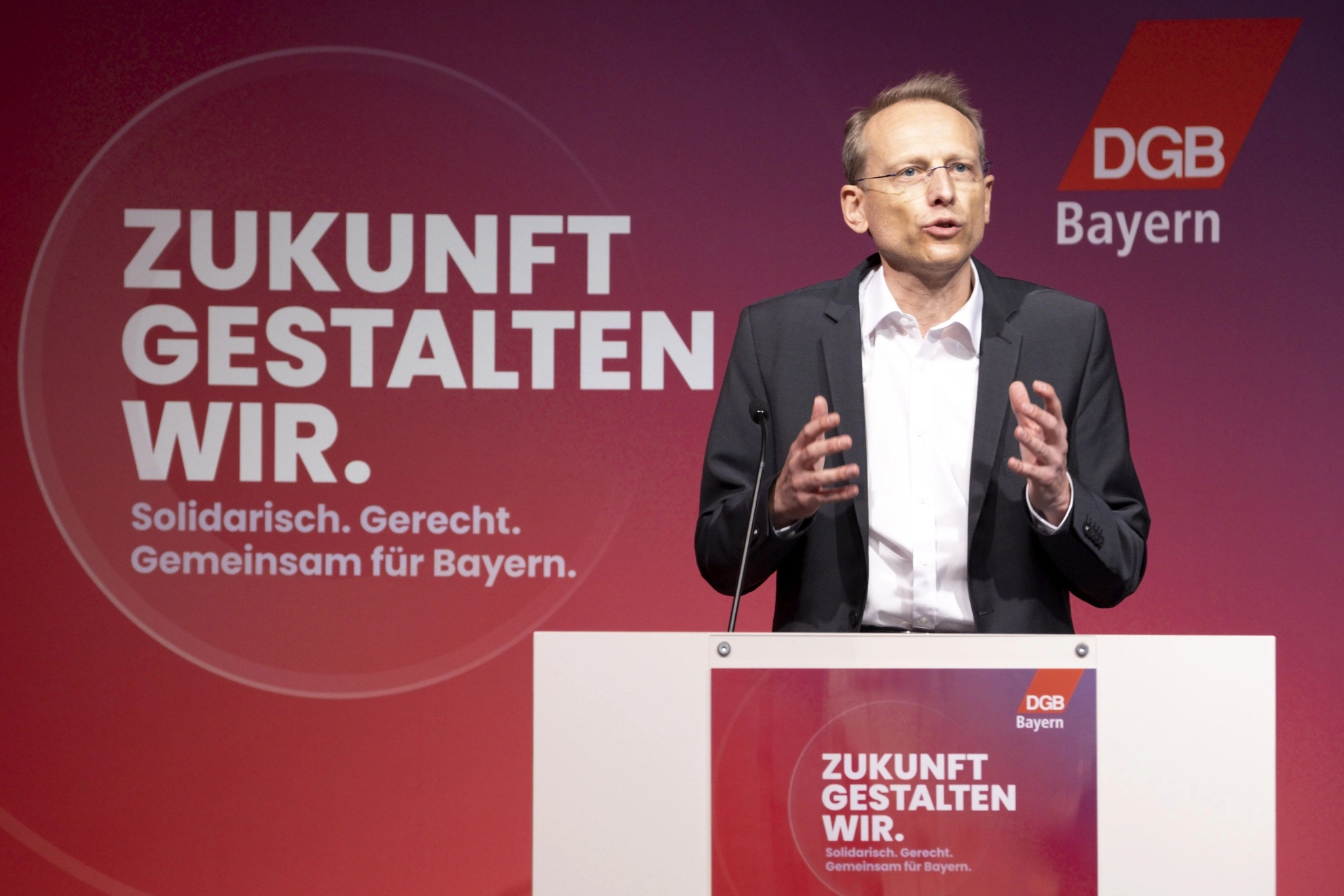 Neu gewählter DGB Bayern-Vorsitzender Bernhard Stiedl