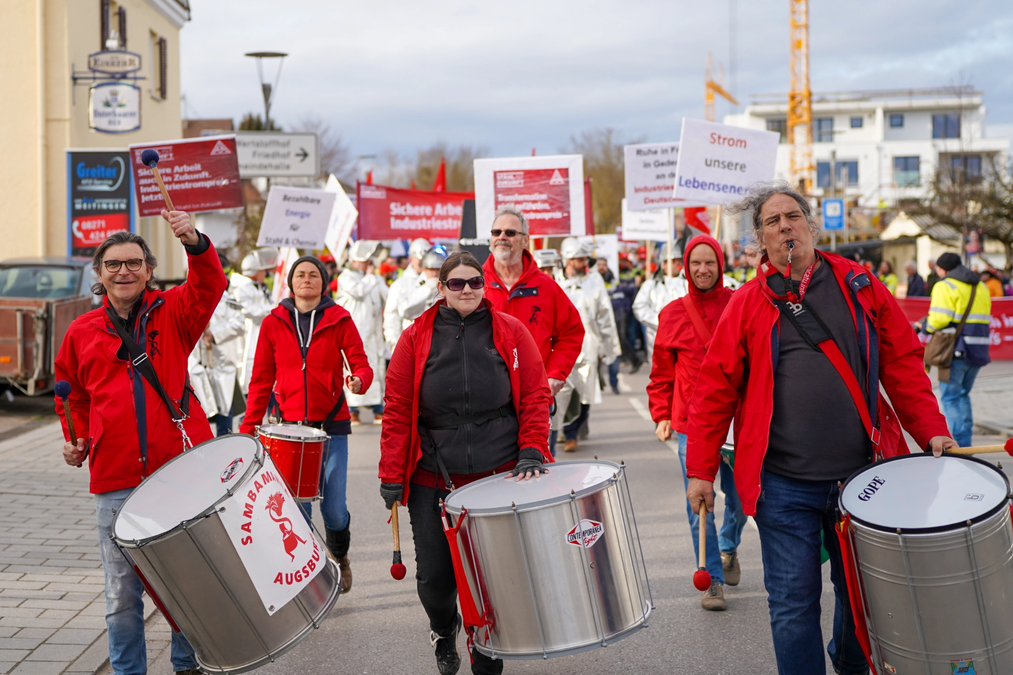 Aktionstag Industriestrompreis: Demonstrationszug und Kundgebung in Meitingen bei Augsburg