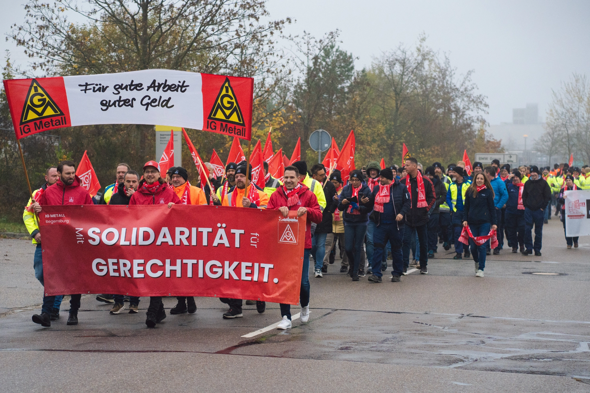 Warnstreik in Wackersdorf