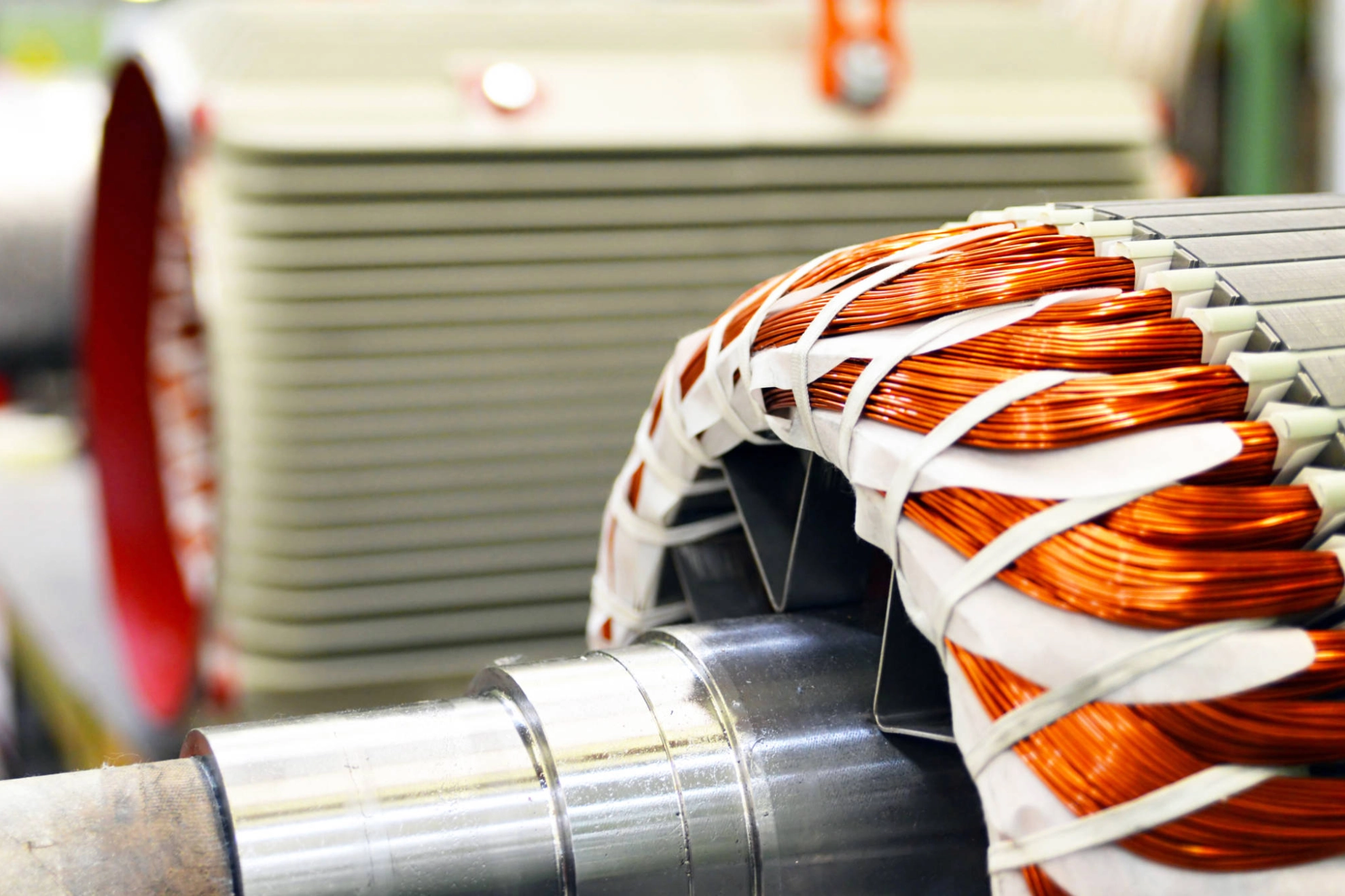 Nahaufnahme von Eletromotoren.