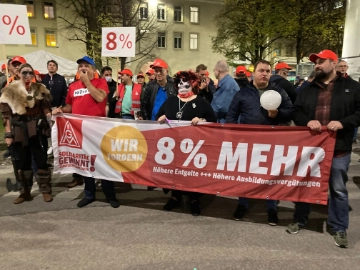 Warnstreiks in Bayern haben begonnen