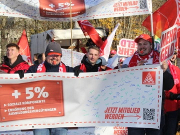 200 Beschäftigte demonstrieren für mehr Geld