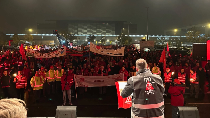 Warnstreik Audi Ingolstadt Nachtschicht