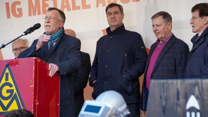Aktionstag Industriestrompreis: Demonstrationszug und Kundgebung in Meitingen bei Augsburg
