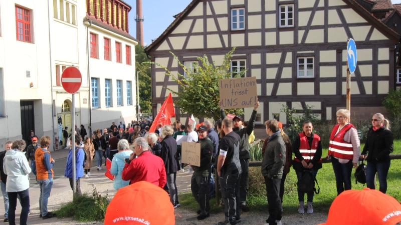 Kundgebung 1. Tarifverhandlung SZI in Stein bei Nürnberg