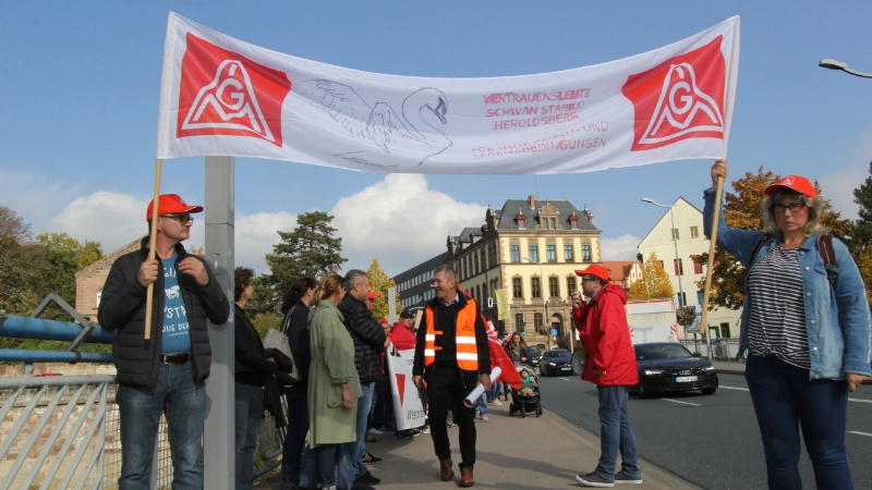 Kundgebung 1. Tarifverhandlung SZI in Stein bei Nürnberg