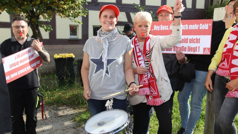 Kundgebung 1. Tarifverhandlung SZI in Stein bei Nürnberg