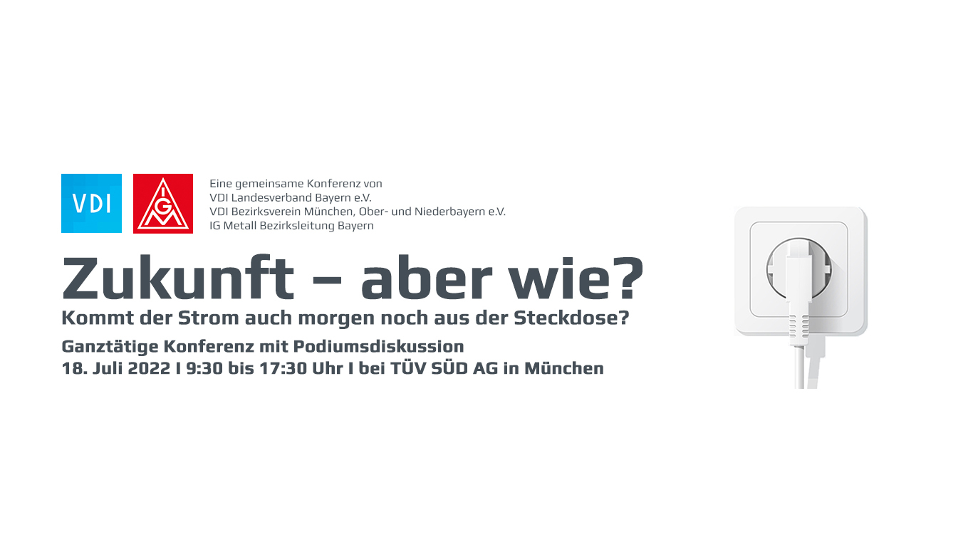 Key Visual Energiekonferenz IG Metall Bayern und VDI