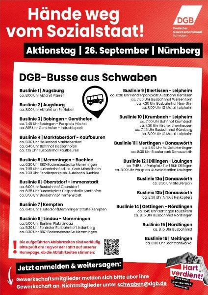 Buslinien Schwaben