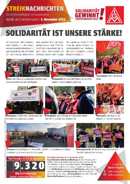 M+E-Streiknachrichten 2022/3
