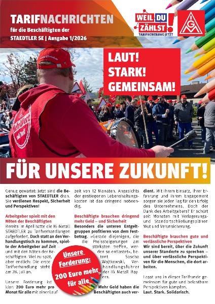 Staedtler Tarifnachrichten 2026/1