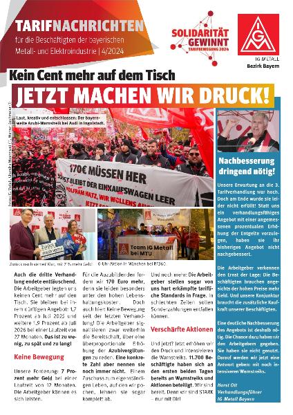 Tarifnachrichten Metall & Elektro 2024 Nr.4